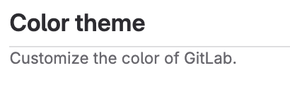 The UI text in GitLab before making the change.